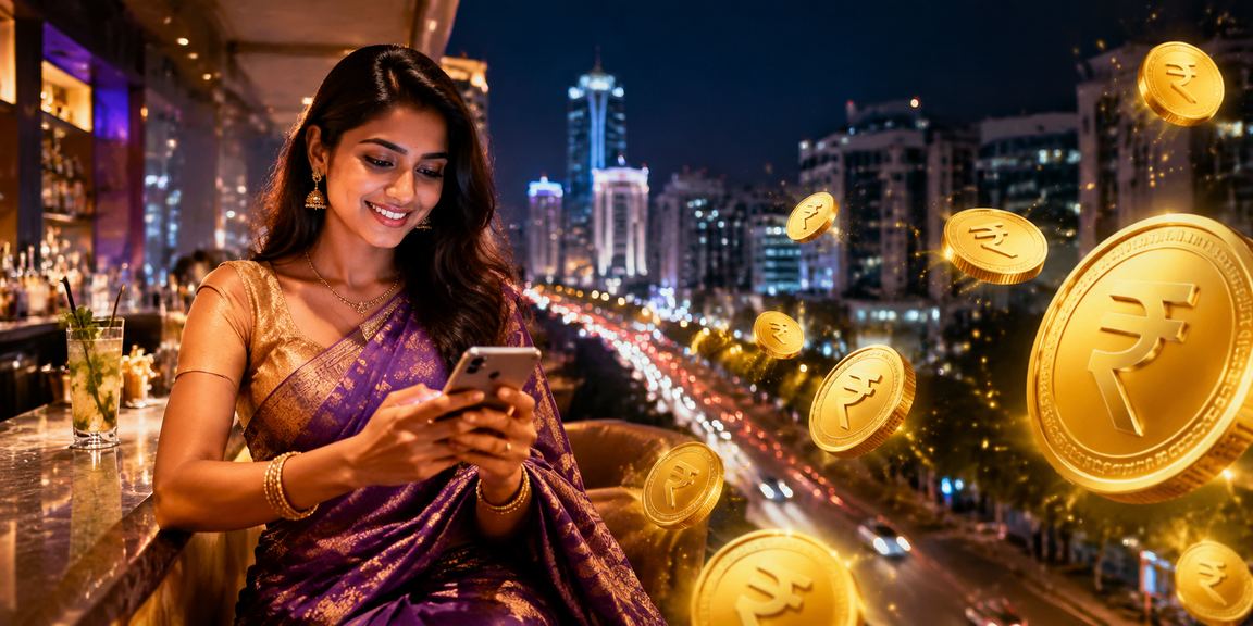 Live casino dealer interacting with players online in India